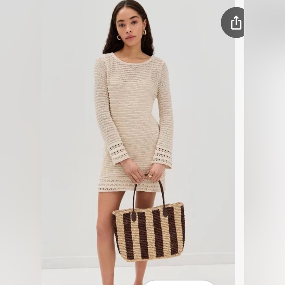Z Supply Cream Long Sleeve Dress